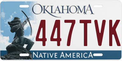 OK license plate 447TVK