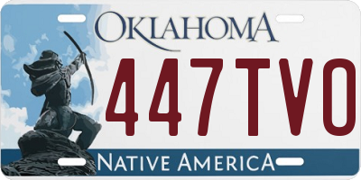 OK license plate 447TVO