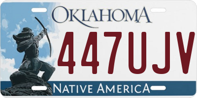 OK license plate 447UJV