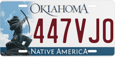 OK license plate 447VJO