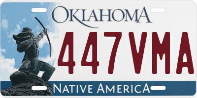 OK license plate 447VMA