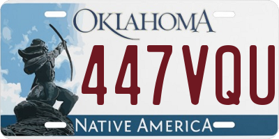 OK license plate 447VQU