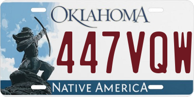 OK license plate 447VQW