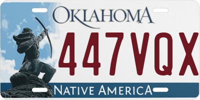 OK license plate 447VQX