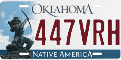 OK license plate 447VRH