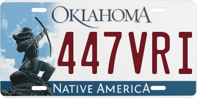 OK license plate 447VRI