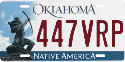 OK license plate 447VRP