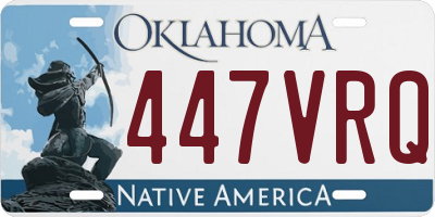OK license plate 447VRQ