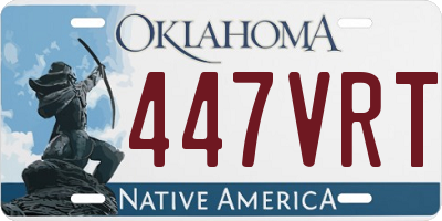 OK license plate 447VRT