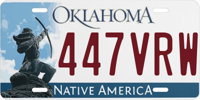 OK license plate 447VRW