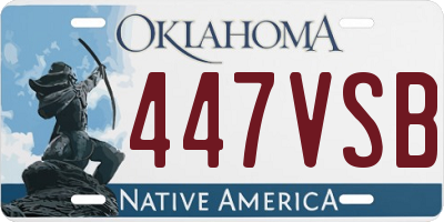 OK license plate 447VSB