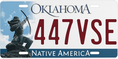 OK license plate 447VSE