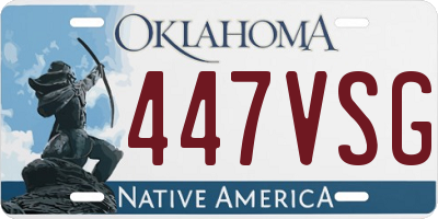 OK license plate 447VSG