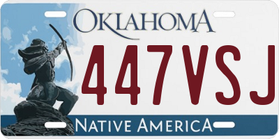 OK license plate 447VSJ