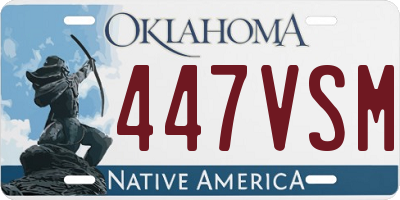 OK license plate 447VSM