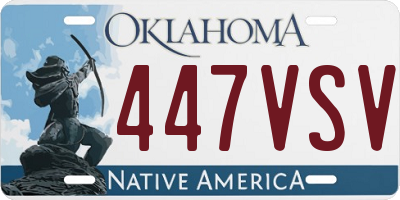OK license plate 447VSV