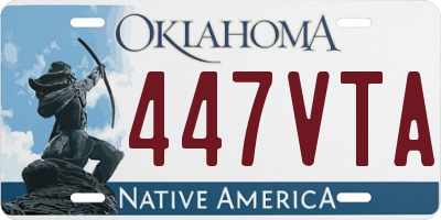 OK license plate 447VTA