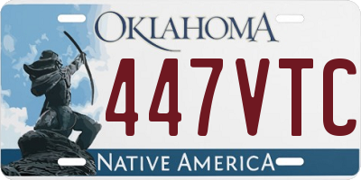 OK license plate 447VTC