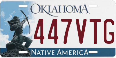 OK license plate 447VTG