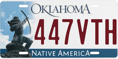OK license plate 447VTH