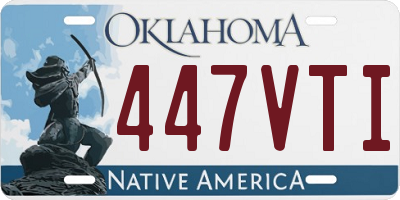 OK license plate 447VTI