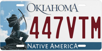 OK license plate 447VTM