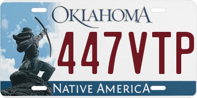 OK license plate 447VTP