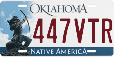 OK license plate 447VTR