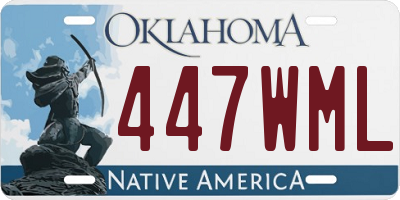 OK license plate 447WML