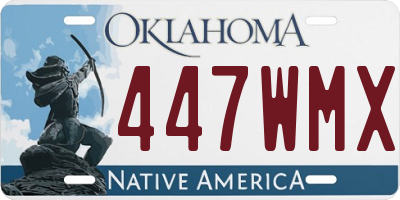 OK license plate 447WMX