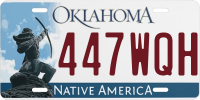 OK license plate 447WQH