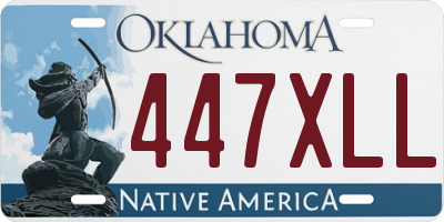 OK license plate 447XLL