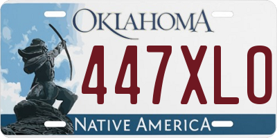 OK license plate 447XLO
