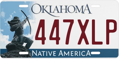 OK license plate 447XLP
