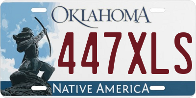 OK license plate 447XLS
