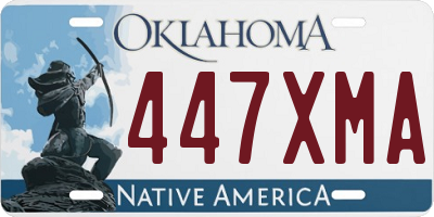 OK license plate 447XMA
