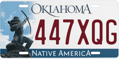 OK license plate 447XQG