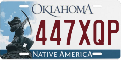 OK license plate 447XQP
