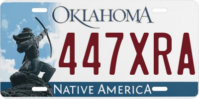 OK license plate 447XRA