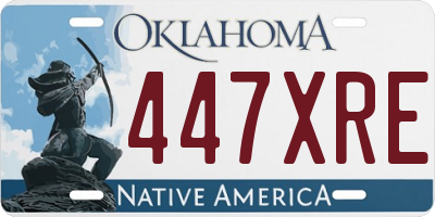 OK license plate 447XRE