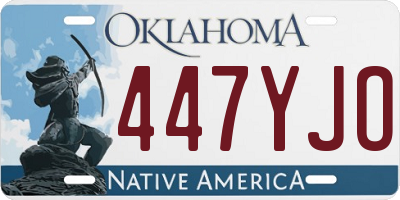 OK license plate 447YJO