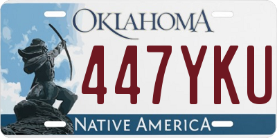 OK license plate 447YKU