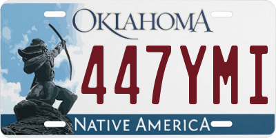 OK license plate 447YMI