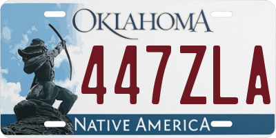 OK license plate 447ZLA