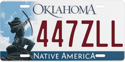 OK license plate 447ZLL