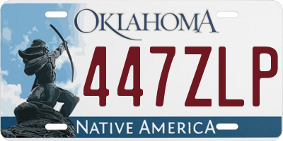 OK license plate 447ZLP