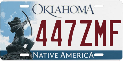 OK license plate 447ZMF