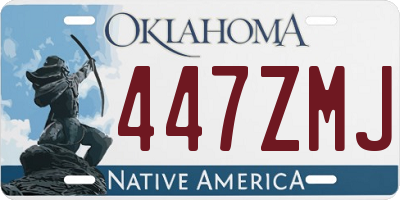 OK license plate 447ZMJ