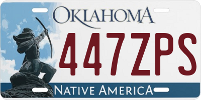 OK license plate 447ZPS