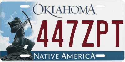 OK license plate 447ZPT